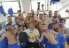 Celebración de el C.D. Sauzal, en su victoria ante el Atlético Pinar.