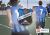 Imagen de tres jugadores del CD Arguijón, secuencia de un encuentro. Foto archivo.