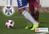 Secuencia donde se ve un jugador de el CD Tenerife en posesión de el balón... el escudo de el equipo flota en el aire.