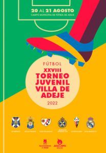 Cartel completo del Trofeo Juvenil Villa de Adeje donde se ve toda la información. 