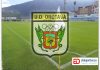 Imagen del campo de futbol y escudo de la UD Orotava.