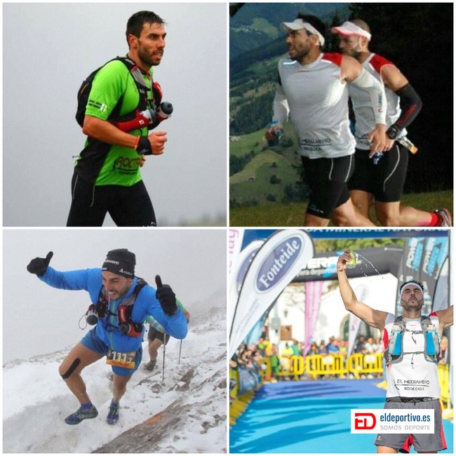 Manuel Balayo en diferentes pruebas de atletismo.